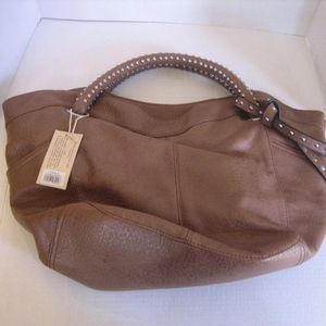 La Terre New York Taupe Faux Leather Purse NWWT